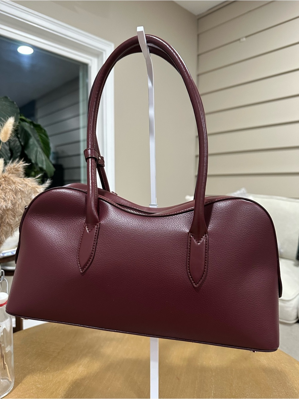 Stella McCartney Eco Grainy Alter Mat Ryder Shoulder Bag Bordeaux - Picture 2 of 5
